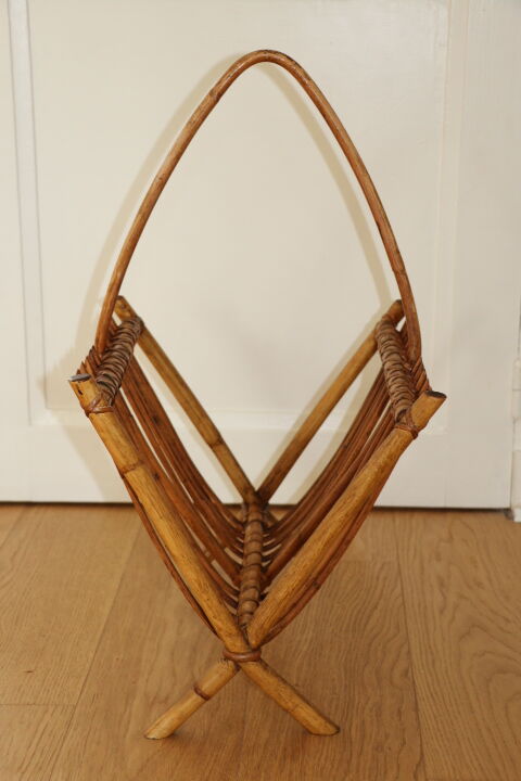 Rattan magazine holders