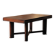 Modernist oak table with a checkerboard top, France, circa 1940.