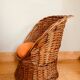 Vintage rattan / wicker armchair for children, 1970s