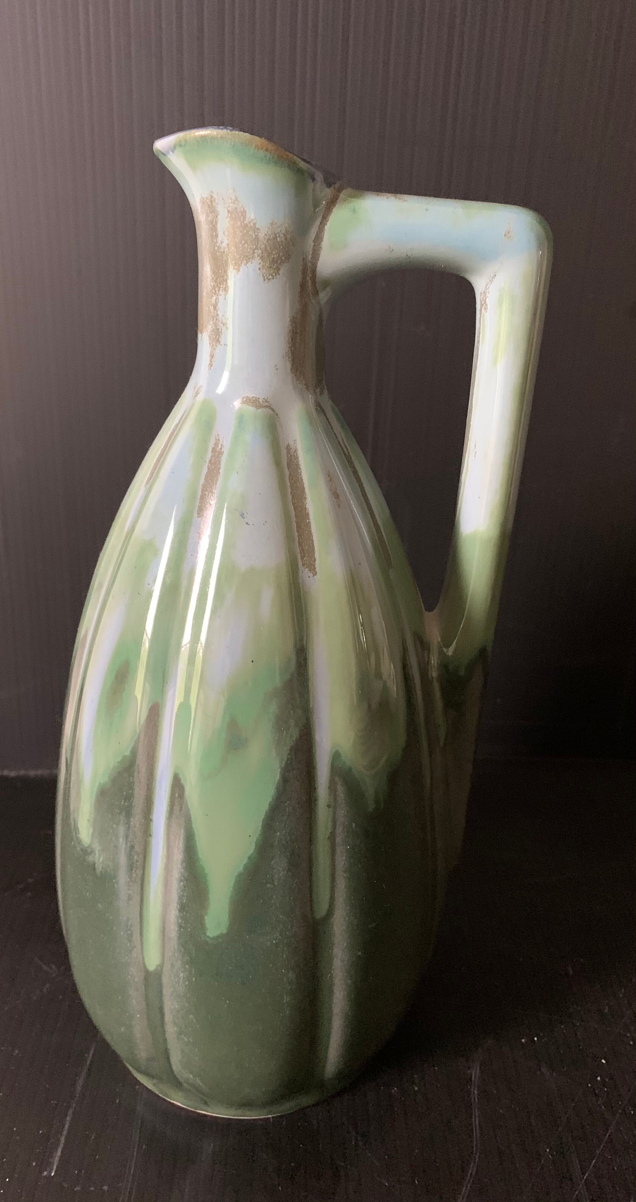 Green blue flame sandstone pitcher