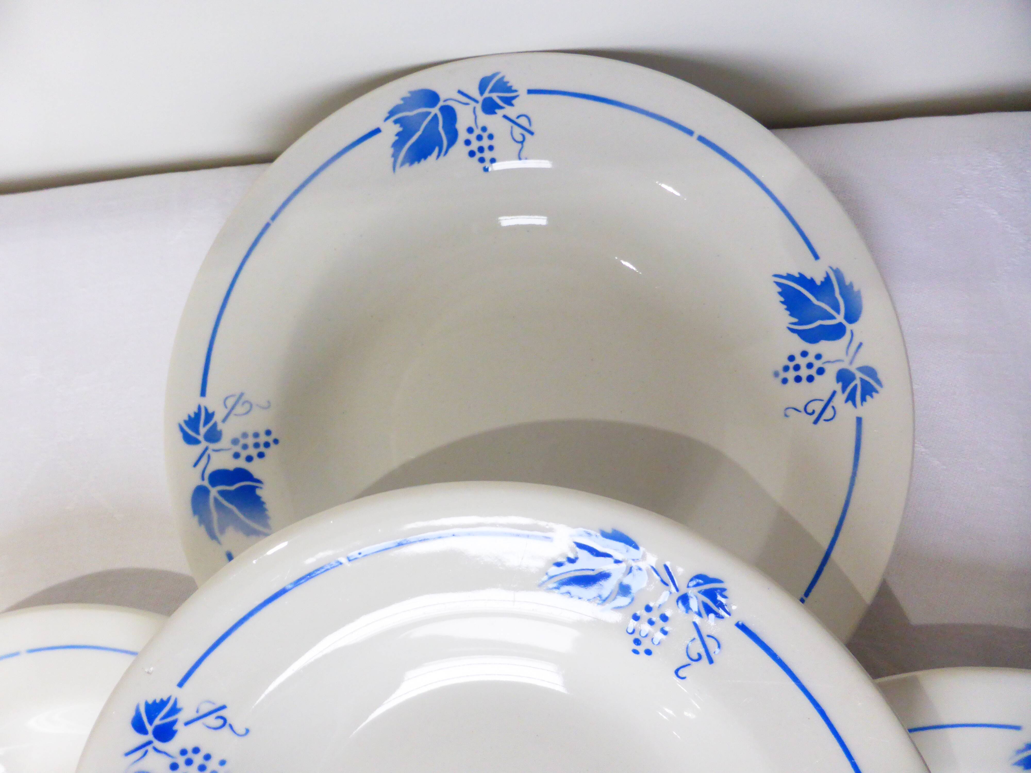 4 deep plates Roselys model Vigne 211248