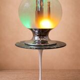 Lampe de Bureau en Verre et Chrome de Selenova, Italie, 1970