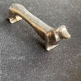 10 anciens porte-couteaux métal argenté zoomorphe (chien Teckel)
