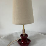 Burgundy porcelain lamp