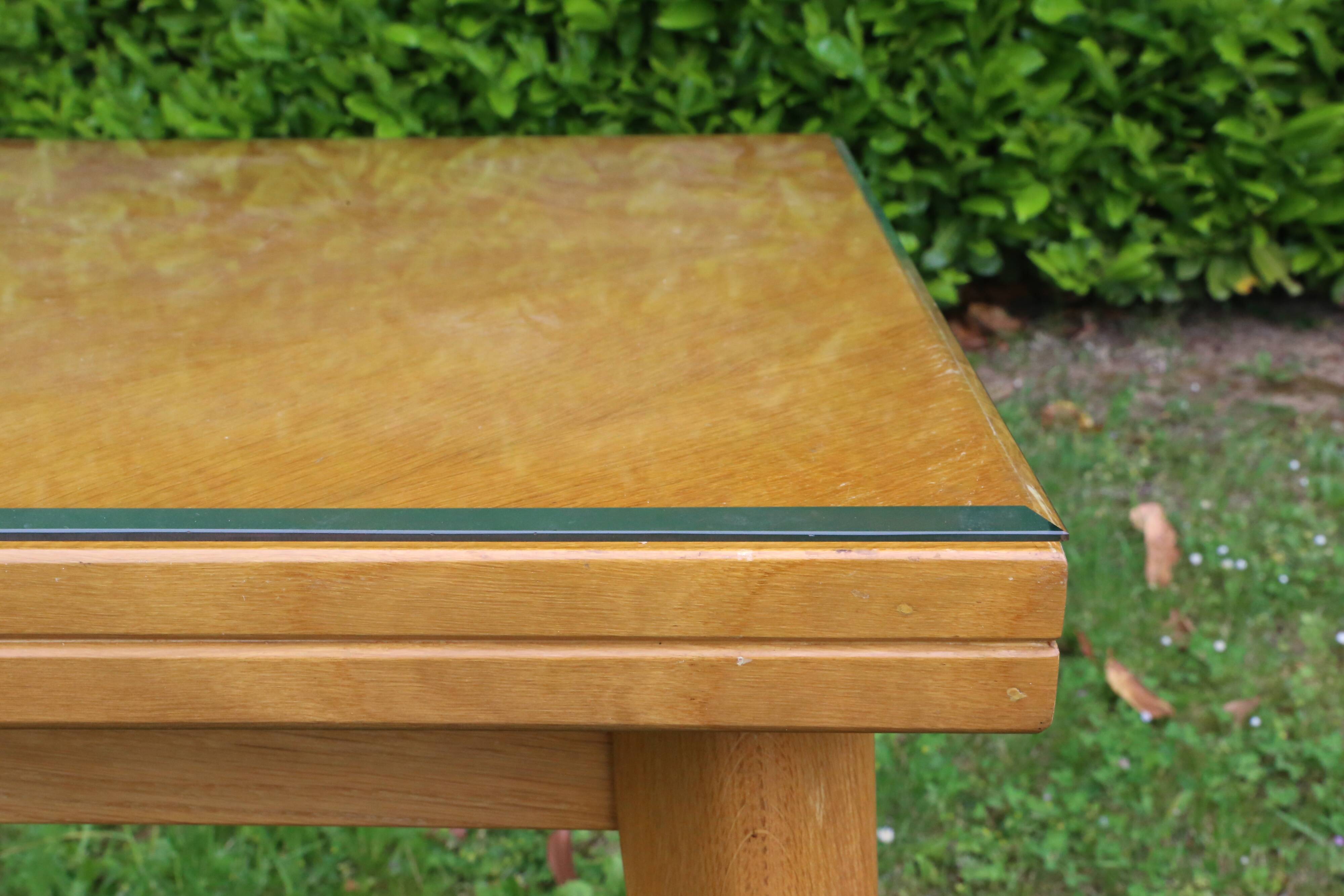 Pretty glass pine table, vintage