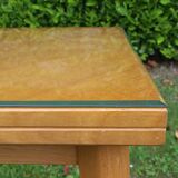 Pretty glass pine table, vintage