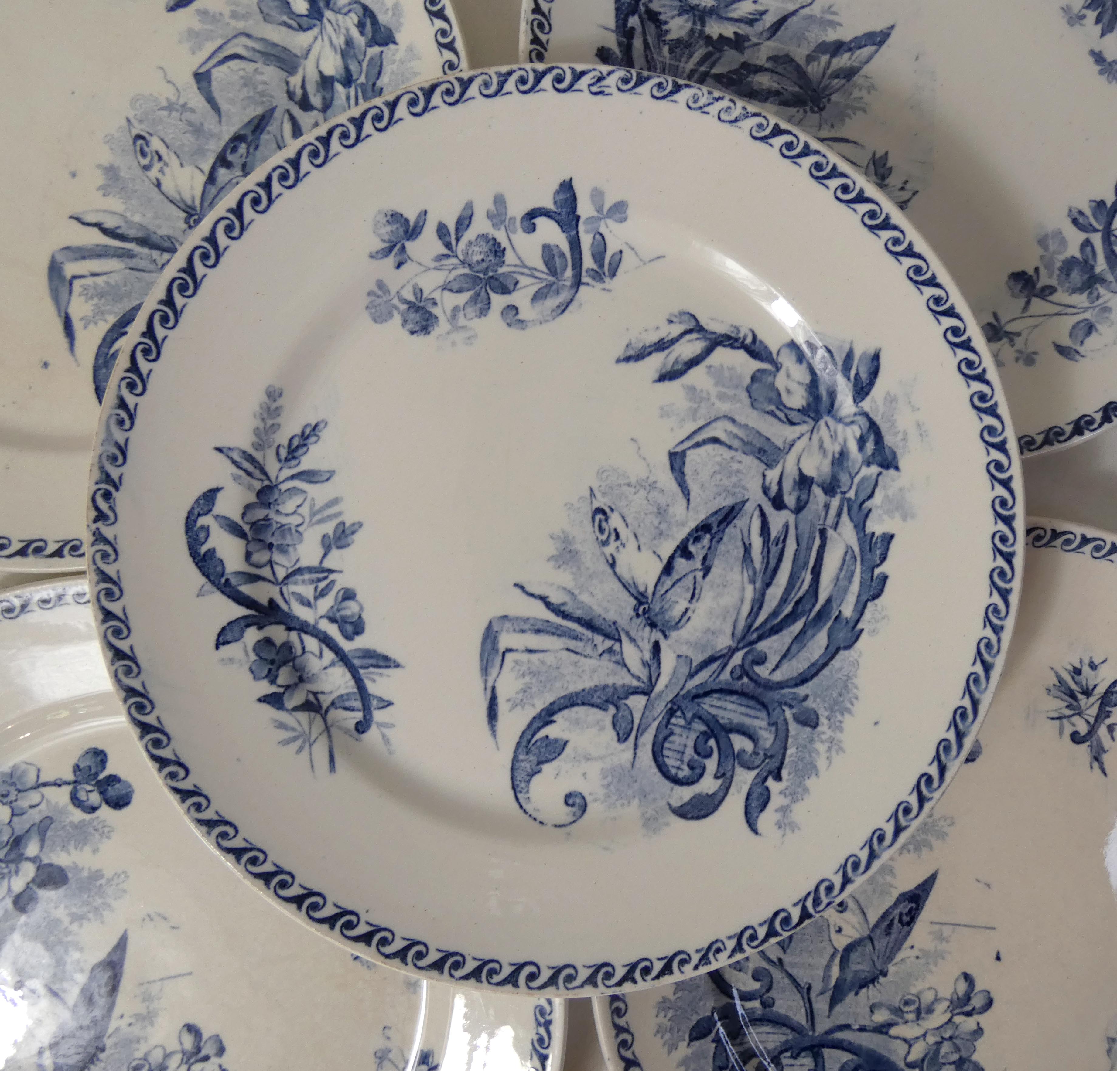 Iron earth 6 plates with butterfly entremets