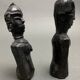 Pair of wooden statuettes sculptures of african couple 1960