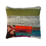 Vintage turkish kilim cushion cover, 40 x 40 cm