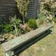 Old solid wood farmhouse bench