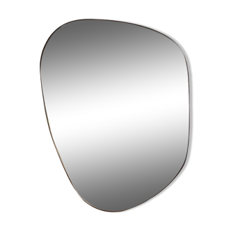 Miroir trapèze irrégulier organique laiton noir minimaliste 90x140cm