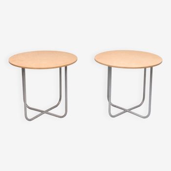 Pair round center  tables attributed to Gispen 1960s Holland