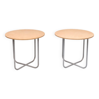 Pair round center  tables attributed to Gispen 1960s Holland