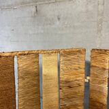 Vintage screen in straw and braided rope