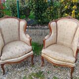 Paire de fauteuils anciens style louis xv