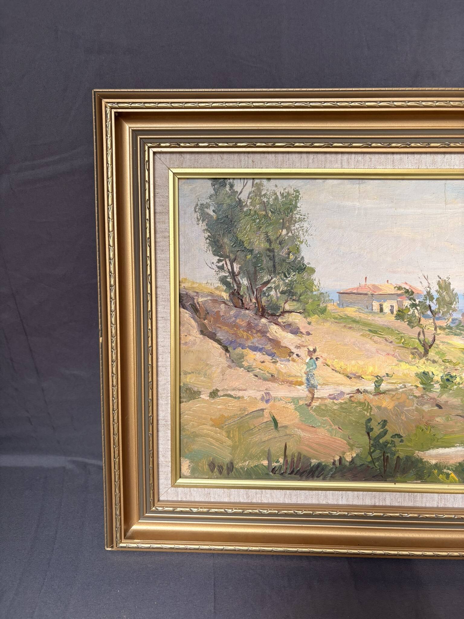 Oil Painting Card Landscape Provence Italy Mediterranean Caucasus Sokolov