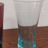 Set of 5 colorful aperitif glasses vintage year 60/70