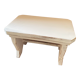 Patinated wooden footrest.