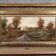 Favelli Flavio: Oil painting on panel "animated landscape"