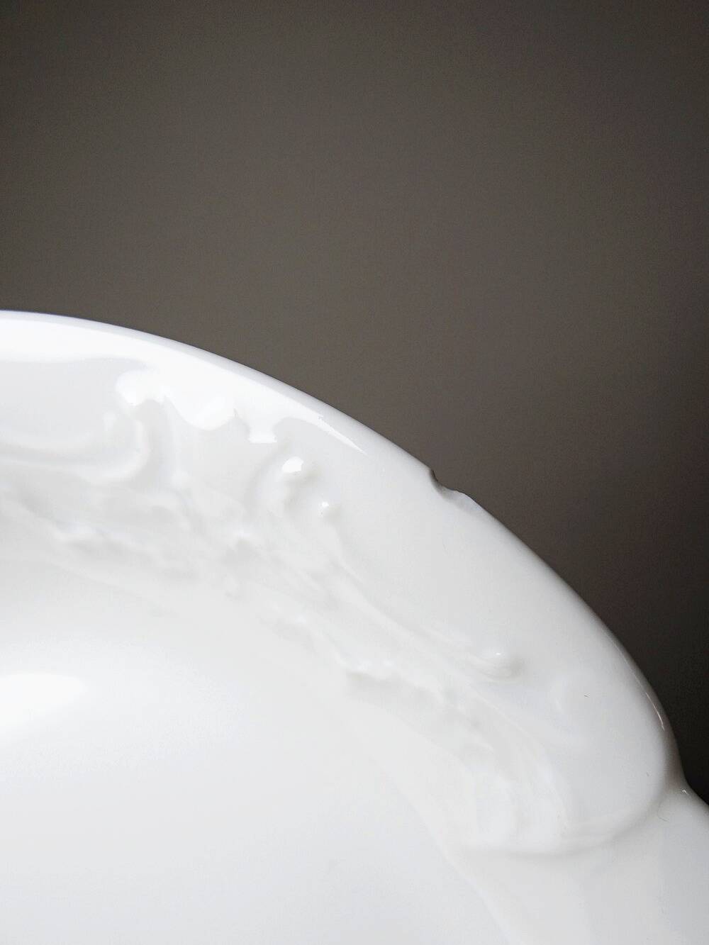 Dessert service Limoges L&Cie Lafarge 12 pieces white porcelain years