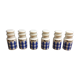 Set of 6 opaline spice pots from the 1960s
