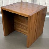 Vintage cube bedside table 1980 Maison Regain
