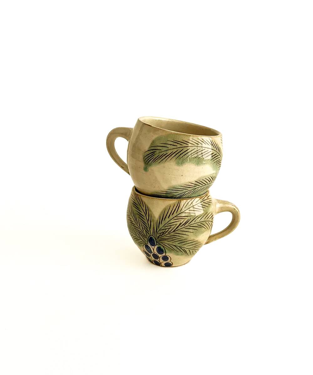 Set of 2 ceramic tea cups from Luxor - Egypt