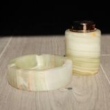 Vintage ashtray & table bookend in onyx - Art Deco period