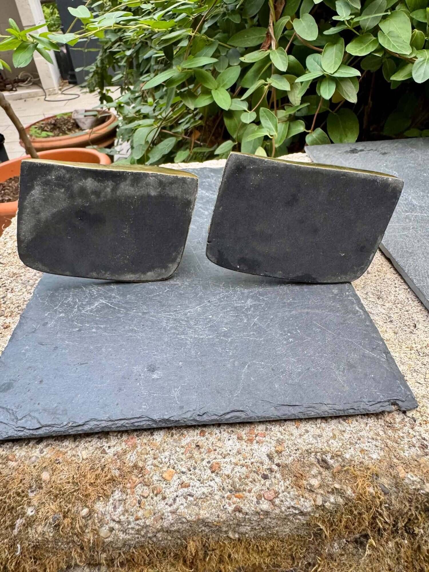 Pair of brass Art Deco horse bookends