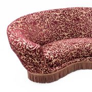 Mid-century Domus Italian Curved Sofa by Federico Munari 1950s