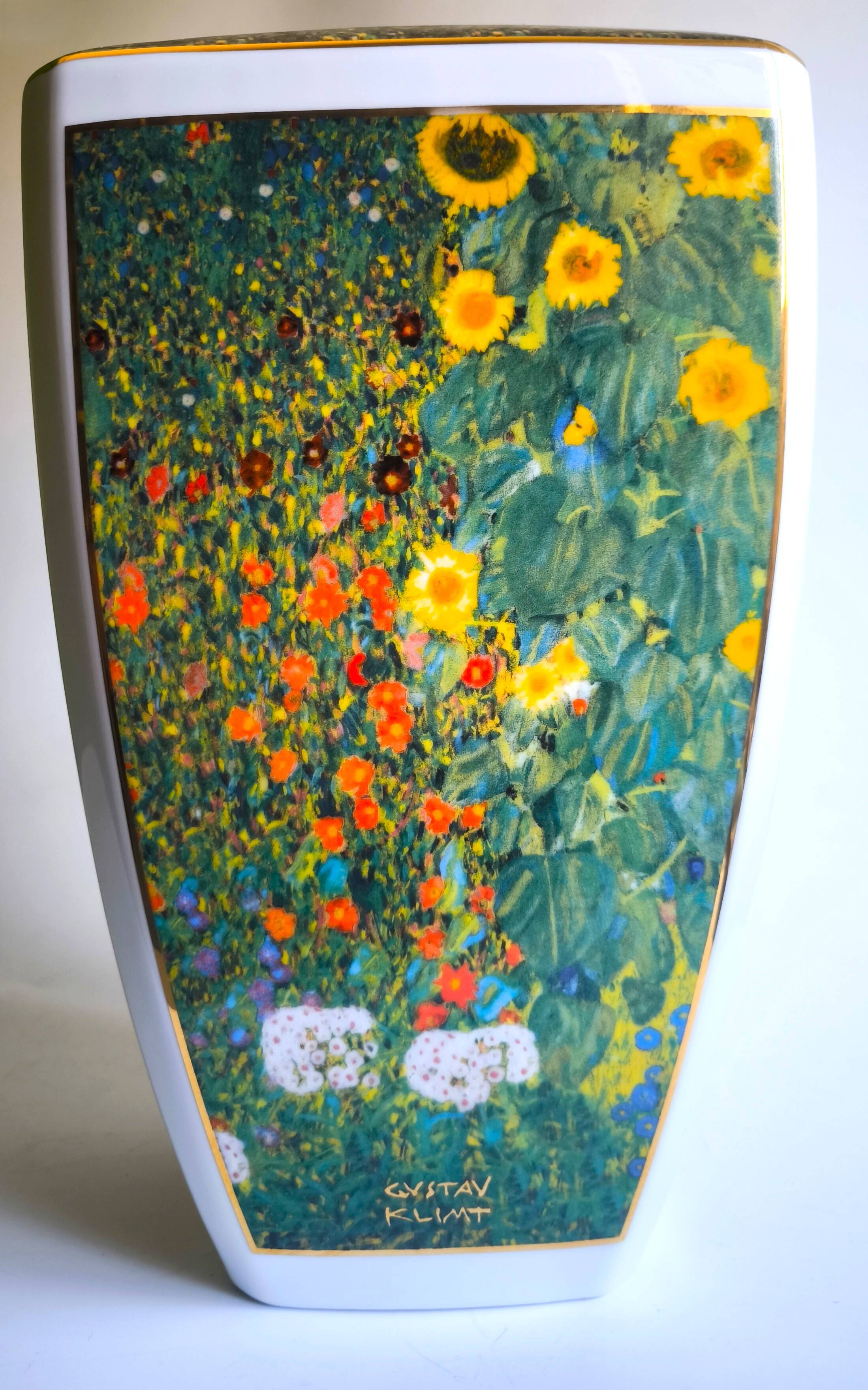 Goebel porcelain vase - Gustav Klimt floral motifs Limited Edition