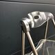Lot of 2 high folding chairs in lucite