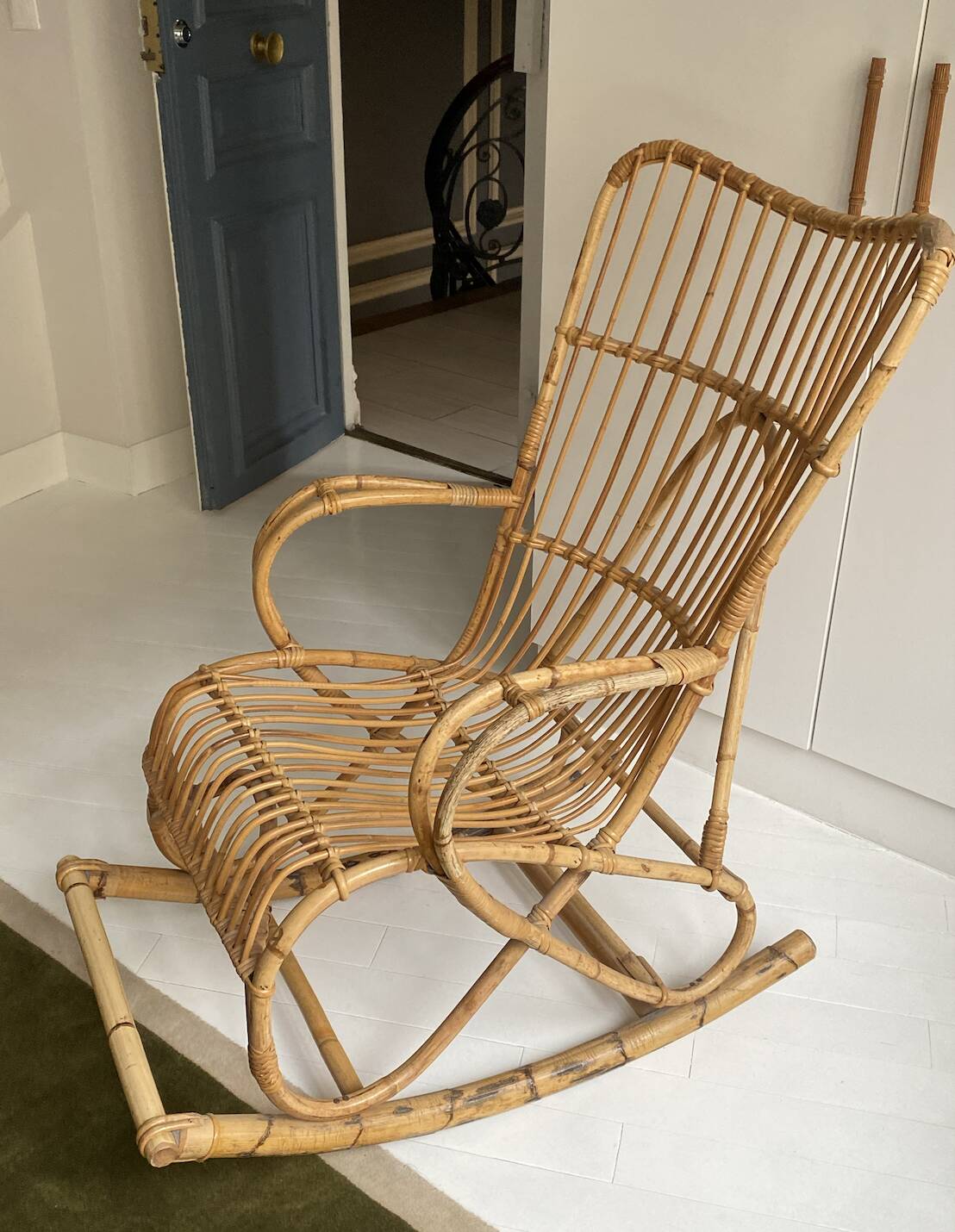 rocking-chair en osier