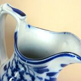 Carafe, antique jug, porcelain with stylised cobalt blue decorations, Art Deco.