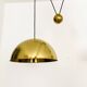 Large Adjustable Double Posa44 Brass Pendant Lamp by Florian Schulz