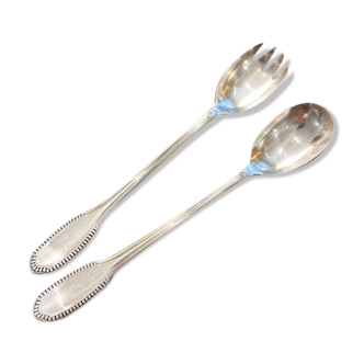 Salad covers, silver metal