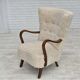 1960s, Danish design by Alfred Christensen, reupholstered, sheepskin.