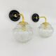 Paire d'appliques Bubble vintage
