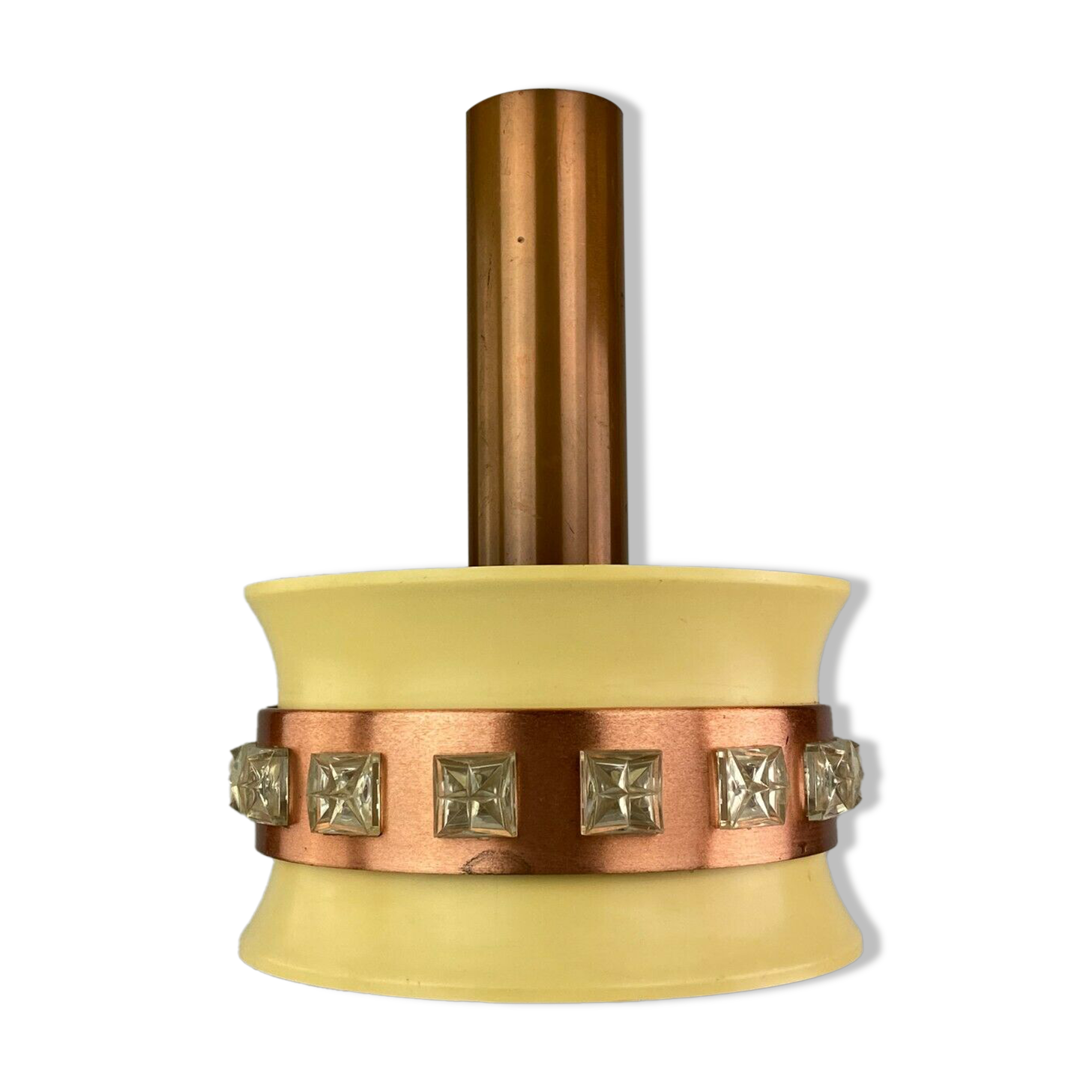 70s lamp light hanging lamp ceiling lamp metal Space Age Design VEB 60s
