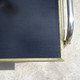 Gold-plated brass vinyl rack trolley
