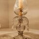 Pair of cut glass table lamps, France, 1950s