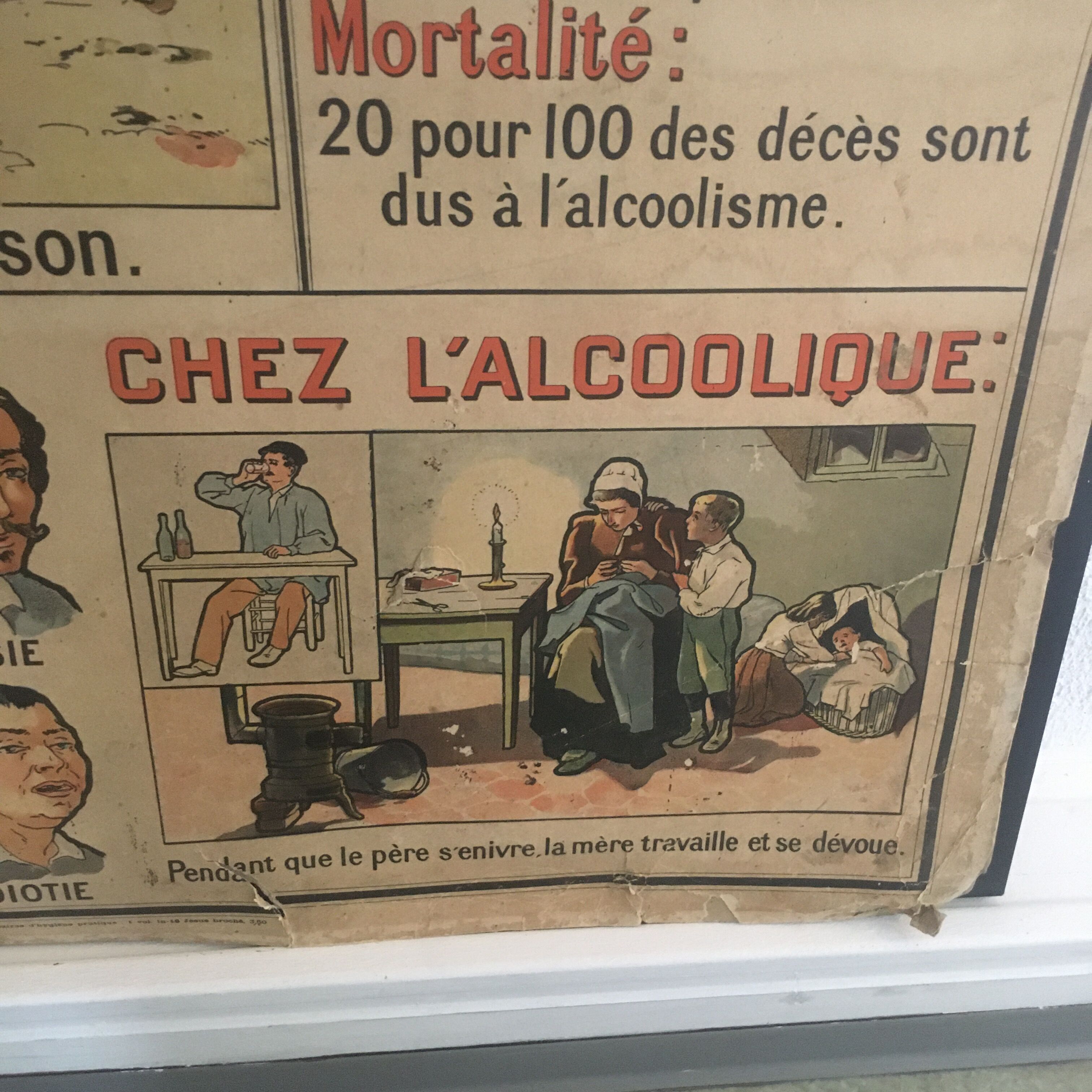 Educational panel "Alcohol is the enemy" 1910