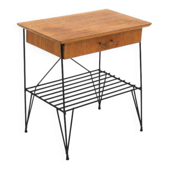 "Stringbord" teak bedside table, Sweden, 1950
