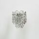 Set of 2 Austrian Ice Glass Wall Lamps by J.T. Kalmar