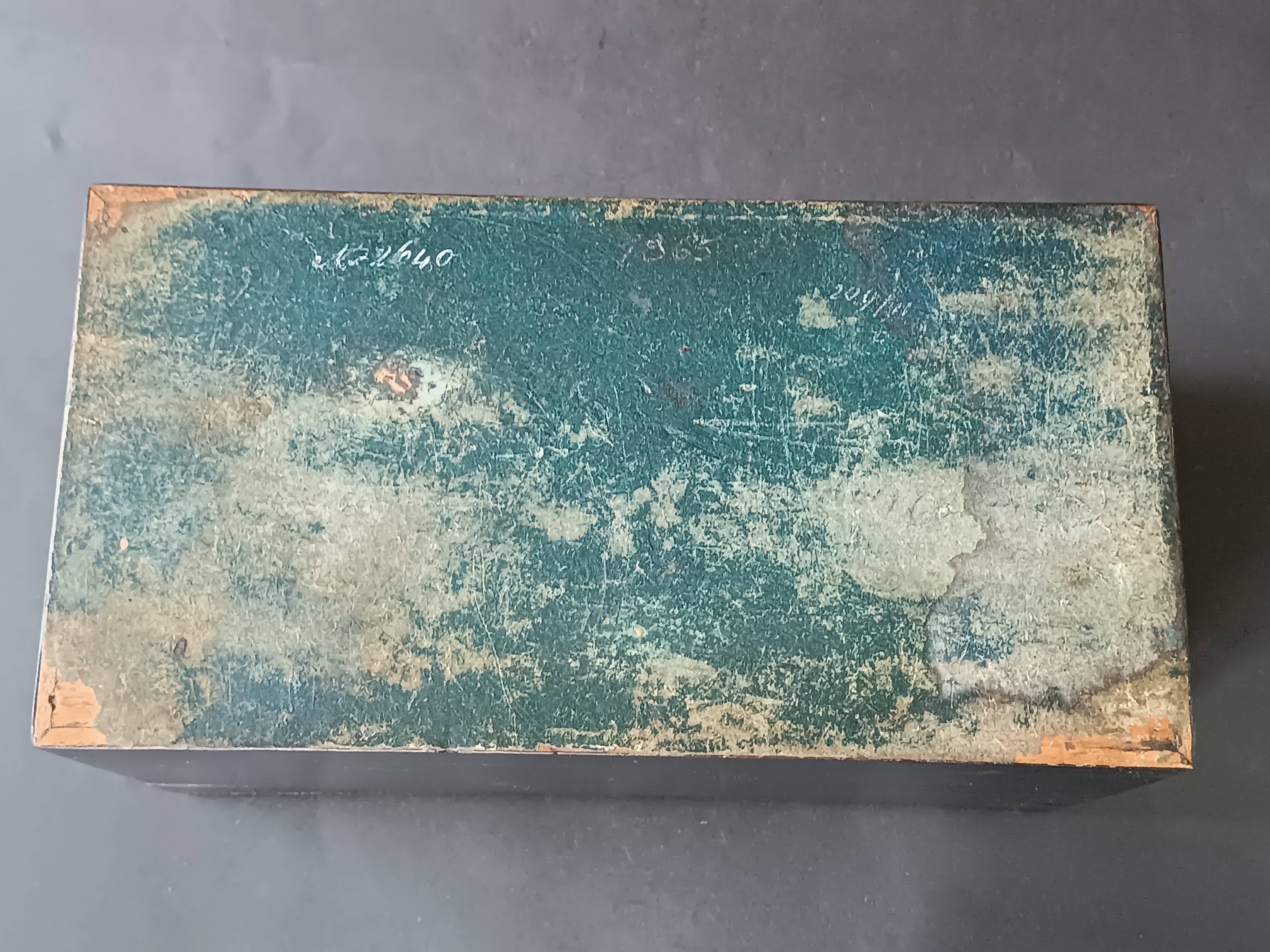 Coffret à tabac et cigares en bois et laiton Napoléon 3