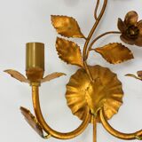 Wall lamp, golden flowers