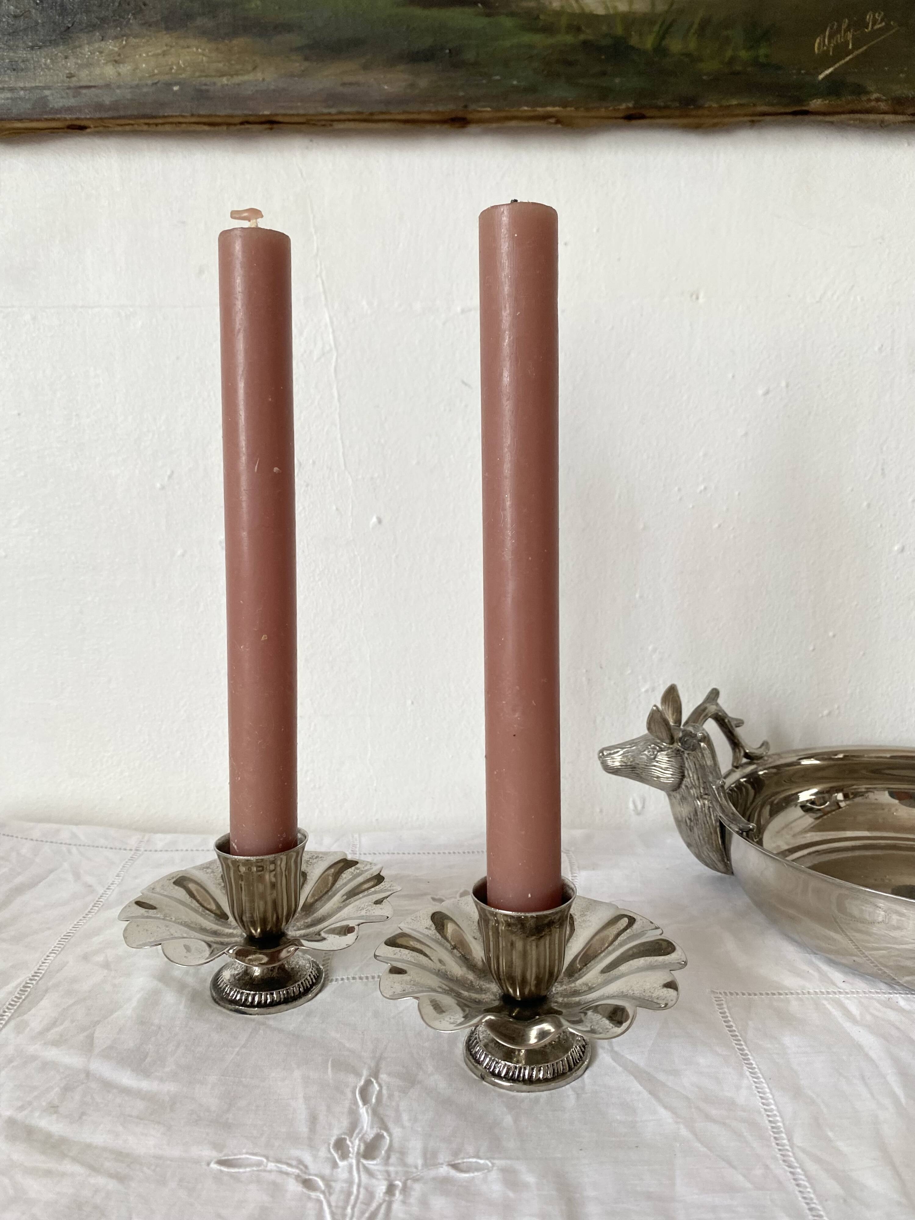 Vintage silver candlesticks