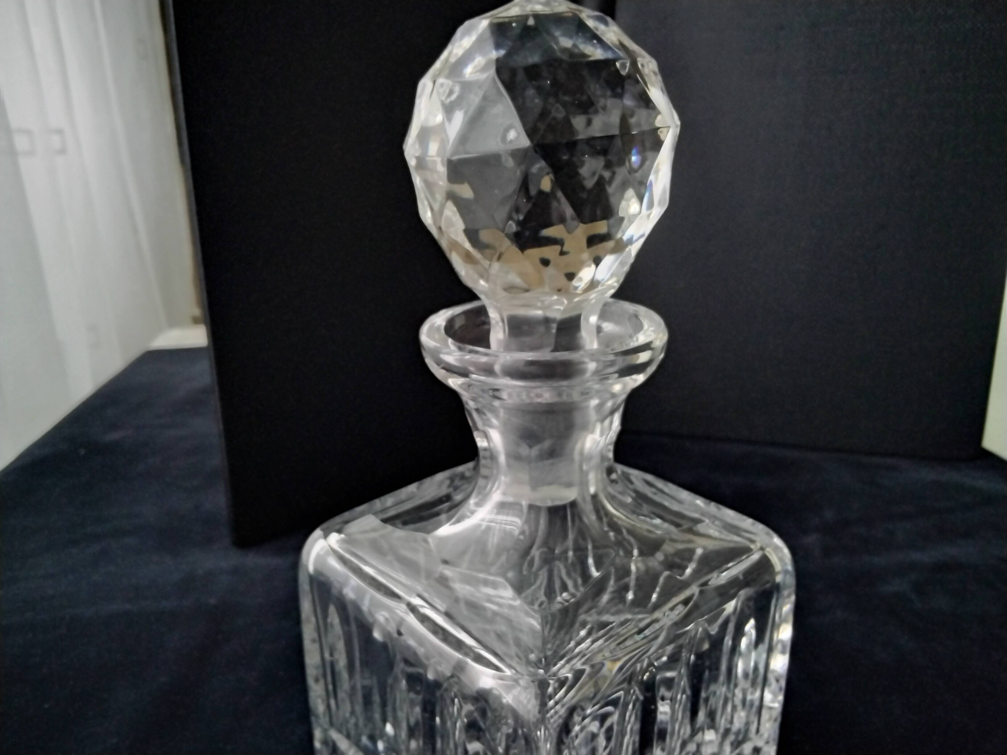 Bohemian crystal whiskey decanter