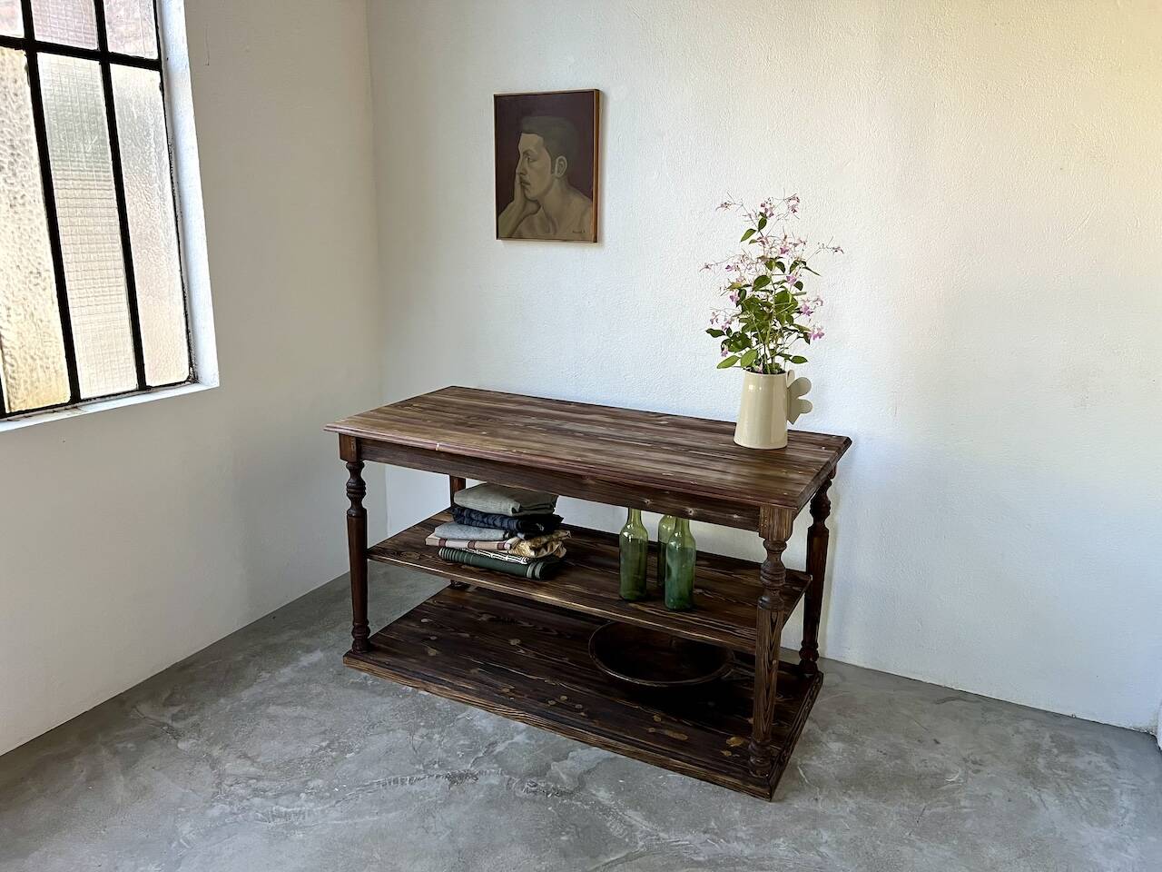 Table - 50s drapery console