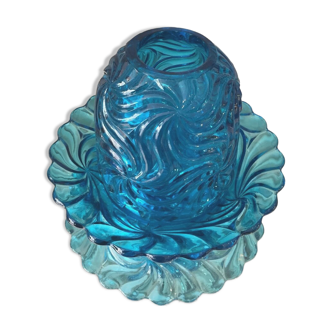 Photophore fairy lampe baccarat de couleur bleue